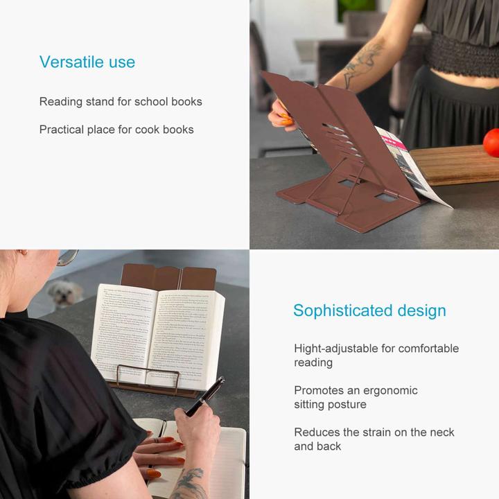 Image du produit Intirilife Support de lecture Support de livre réglable en hauteur pour l'école Bureau Bureau