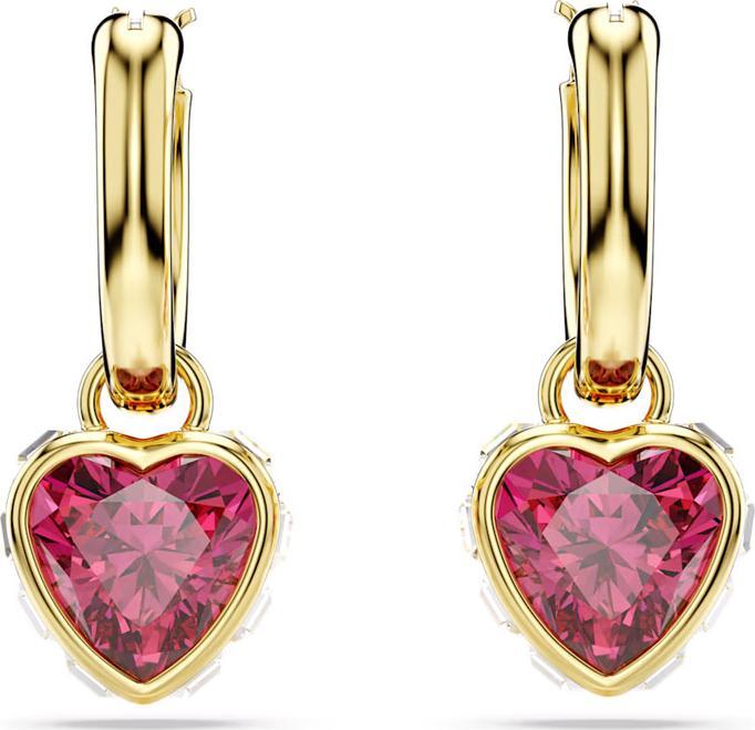 Produktbild Swarovski Stilla Drop Ohrhänger Herz Rot Gold (Swarovski Kristall)