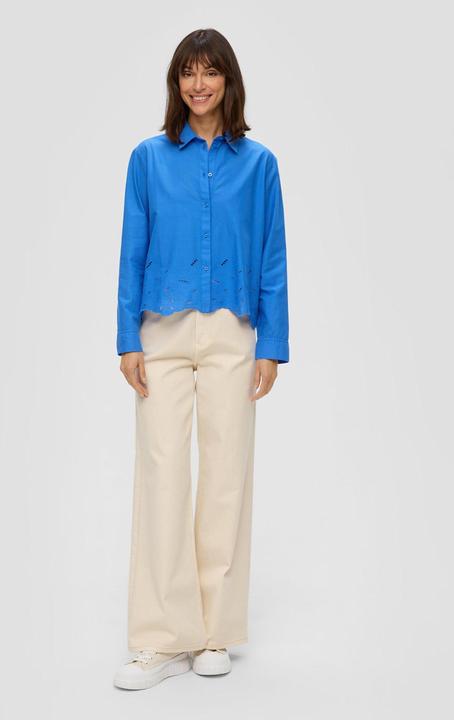 Produktbild s.Oliver Bluse Langarmbluse mit Broderie Anglaise (44)