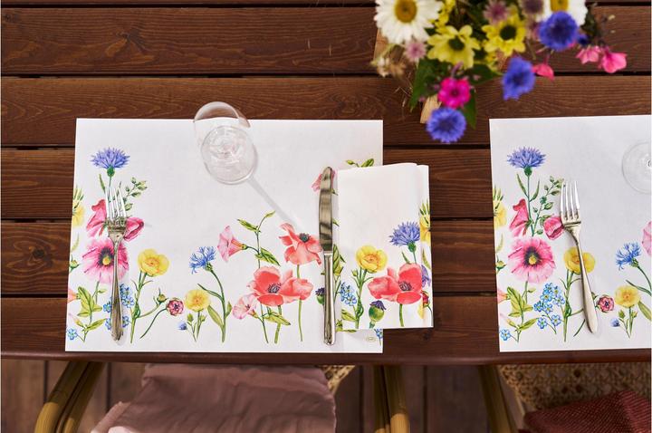 Image du produit Duni Bio-Dunicel-Sets 30x40 Flowy Meadow 100P. (40 x 30 cm)