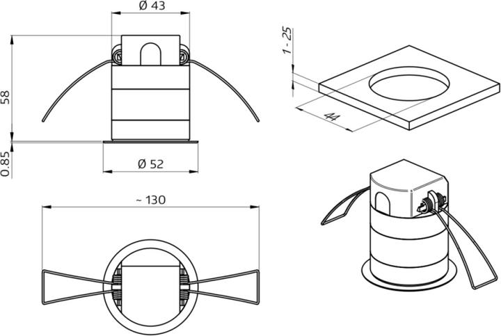 Actual product image BEG Ceiling-mounted presence detector for hollow wall 92583 super flat PD11-M-1C-FLAT-EN (7 m)