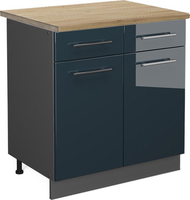 Anthrazit, Blau, Dunkelblau hochglanz, Goldkraft Eiche