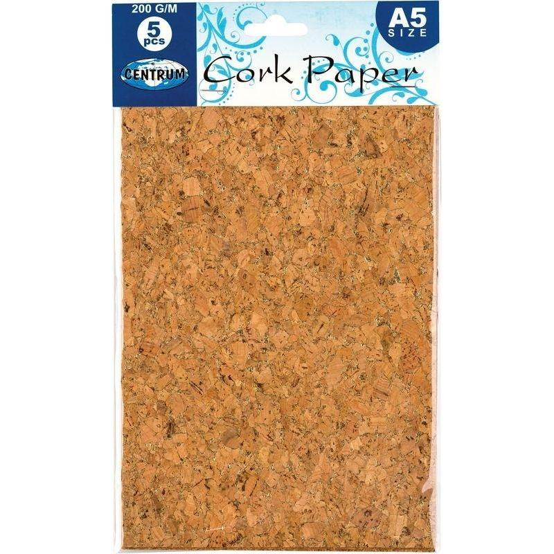Centrum, Carta bricolage, Korkpapier A5 5 Stück 80313 (5x)