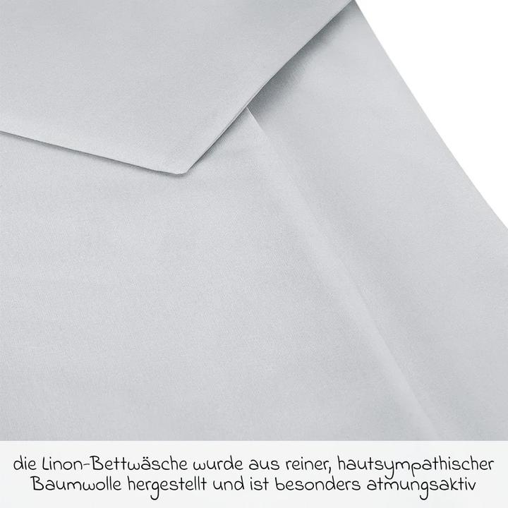 Image du produit Makian Parures de lit bébé Parure de lit 80 x 80 cm - Uni - Gris (80 x 80 cm, 35 x 40 cm)