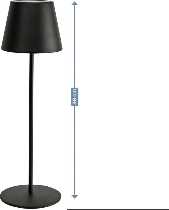 Image du produit DayLite LED-Tischleuchte PBG-1238, 4W, 200lm, RGBW, Akku, schwarz (200 lm)