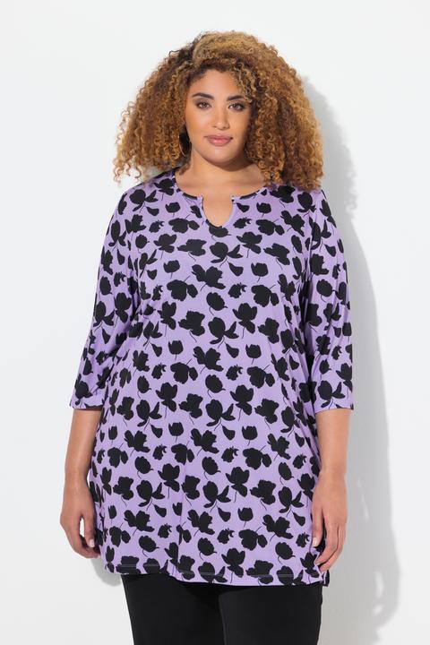 Produktbild Ulla Popken Longshirt, A-Linie, Tunika-Ausschnitt, 3/4-Arm (56)