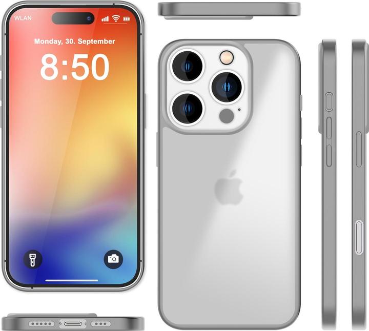 Actual product image Nalia Matte hybrid cover semi-transparent (Apple iPhone 16 Pro Max)