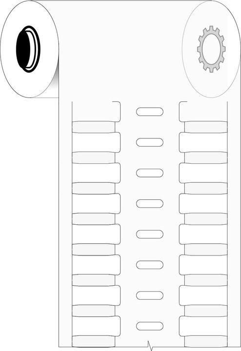 Actual product image Brady B33-16x4,4-7697-WT, stable Durasleeve(R) wire marker inserts, polyester, white, PVC-one (68 mm)