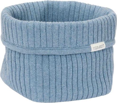 Little Dutch Aufgewahrungsbox gestrickt klein Pure Denim Blau