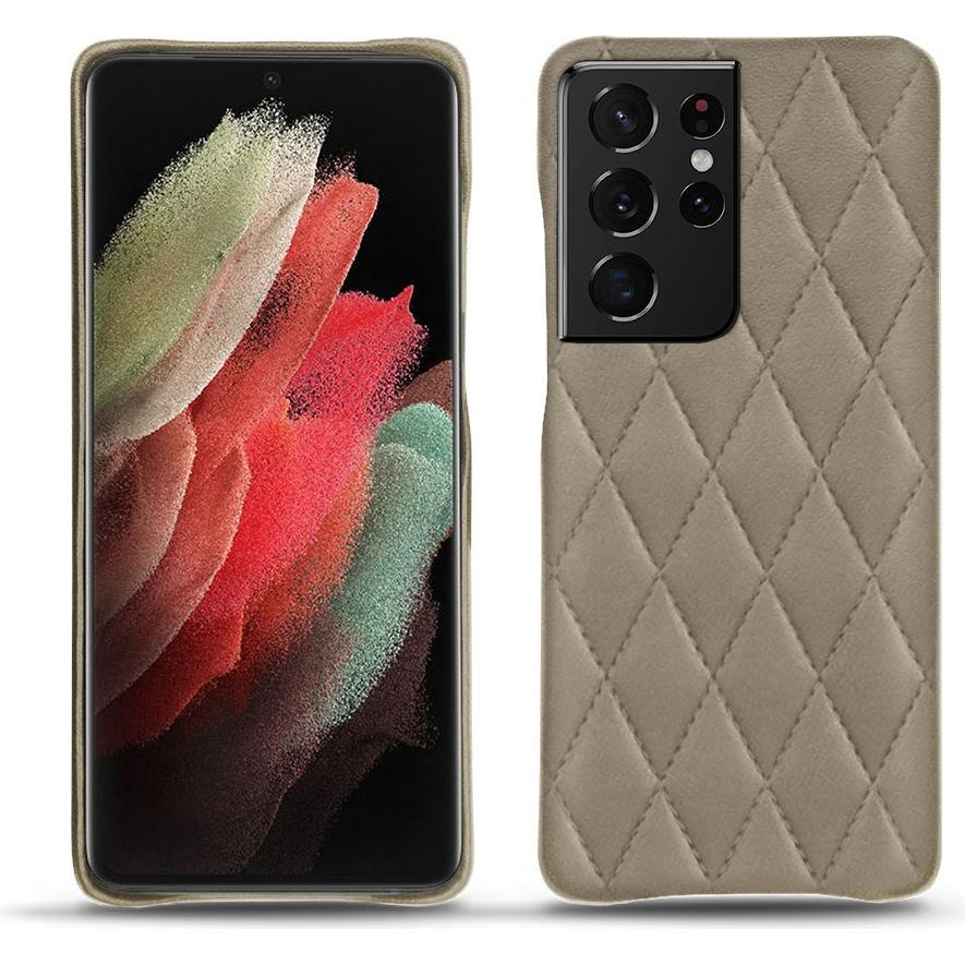 Noreve Lederschutzhülle (Samsung Galaxy S21 Ultra), Smartphone Hülle, Beige
