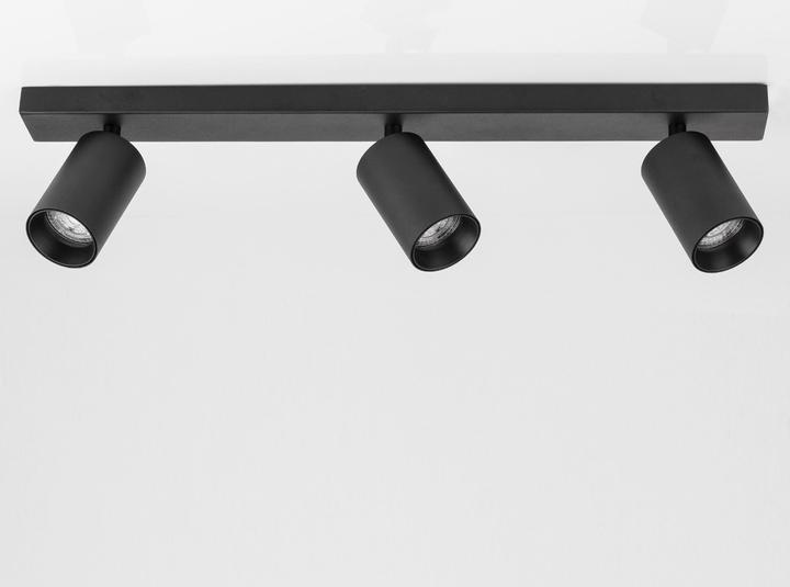 Productafbeelding Nova Luce TOD plafondlamp GU10 triple zwart 55x6x12,7cm dimbaar 9012302 (GU10)