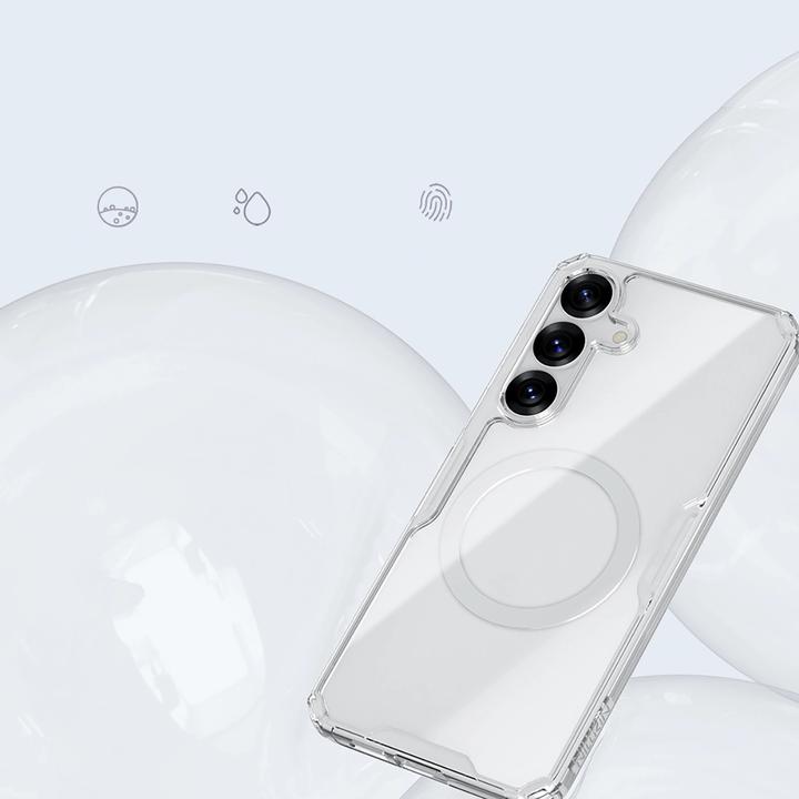 Actual product image Nillkin Etui Nature TPU Pro Magnetic Case z MagSafe na Samsung S25+ - biaÅe (Samsung Galaxy S25, Samsung Galaxy S25+)