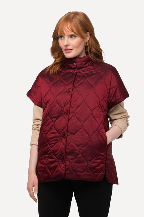 Produktbild Ulla Popken Steppweste, Two-Tone, Stehkragen, Zipptaschen, ärmellos (42, 44)