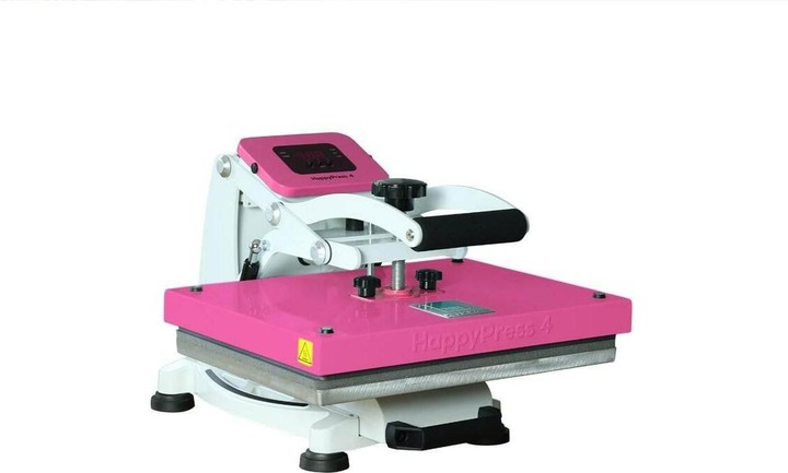 Happy Fabric Transfer press HappyPress 4, A4 Pink, Auto-open, Material