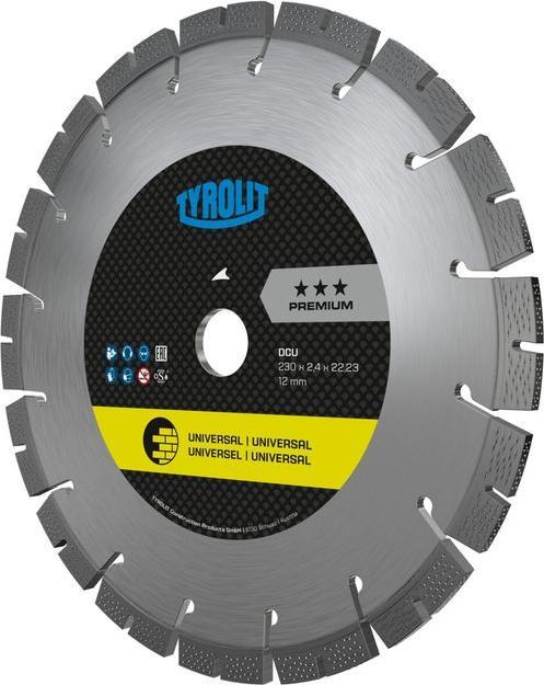 Immagine prodotto Tyrolit Lama diamantata DCU Premium Ø 125 mm foro 22,23 mm costruzione universale 10 mm