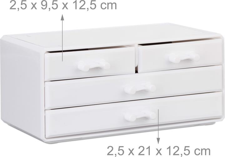 Actual product image Relaxdays Makeup Organizer with 4 Drawers