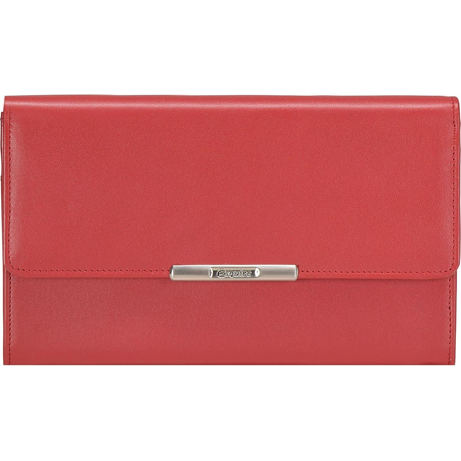 Esquire, Damen, Portemonnaie, Helena Geldbörse Leder 18 cm, Rot