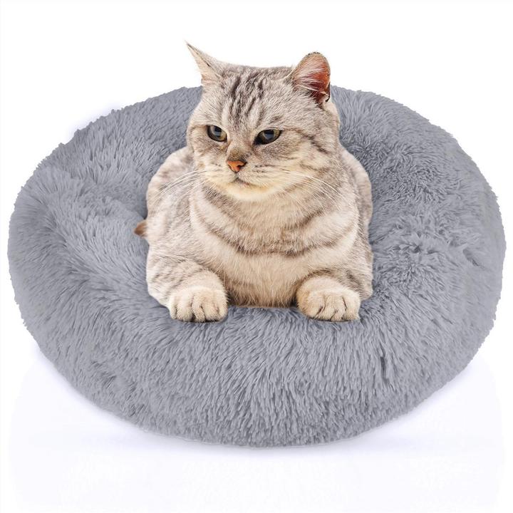 Image du produit Intirilife Lit pour animaux domestiques en gris diamètre 100 cm (Chat, Chien)