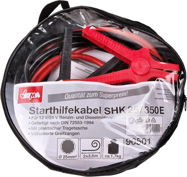Produktbild Dema Starthilfekabel / Überbrückungskabel 25mm²/3,5m (350 A)