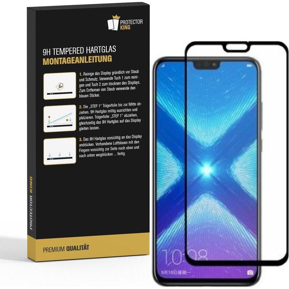 Thumbnail - Protectorking 2x echtes Tempered 9H Panzerhartglas 3D KLAR (2 Stück, Honor 8X), Smartphone Schutzfolie