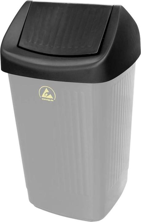 BJZ A-6981 Couvercle pivotant ESD (L x H x P) 365 x 174 x 365 mm Plastique noir