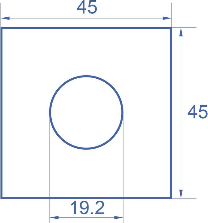 Image du produit Delock Cache module Easy 45 découpe de trou Ø 19,2 mm, 45 x 45 mm 5 pièces noir