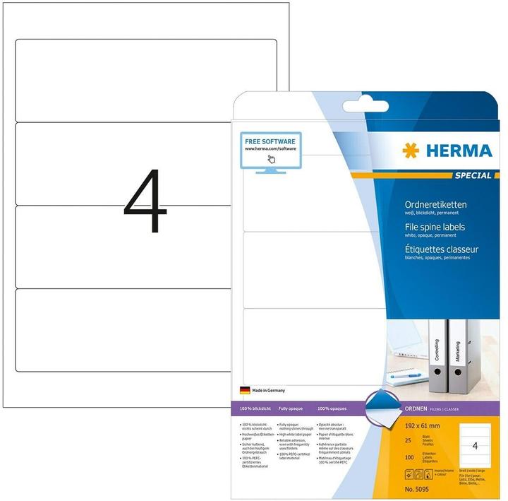 Produktbild HERMA Ordneretiketten A4
