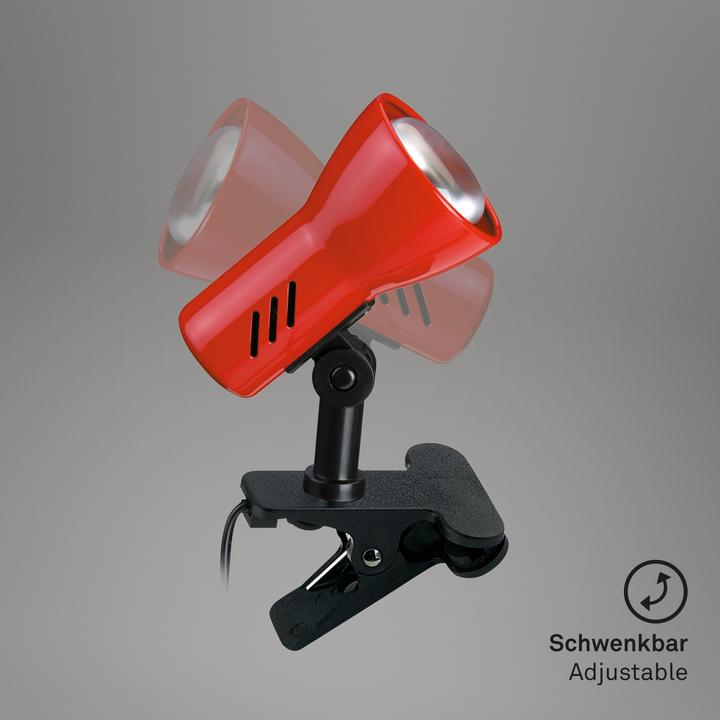 Immagine prodotto Briloner Lampada a pinza, rossa, 1xE14/40W (E14)
