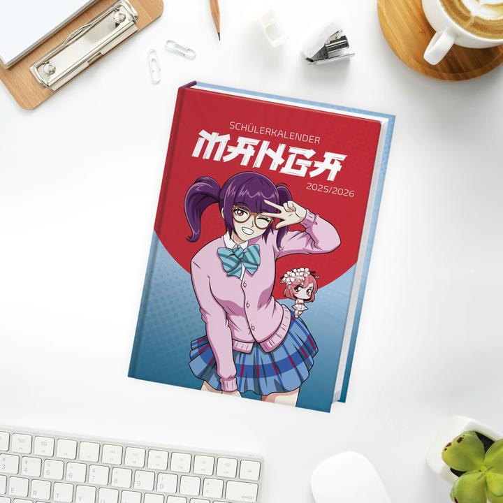 Image du produit Manga Schülerkalender A5 2025/2026 - 17 Monate ab August 2025 (A5, Allemand)