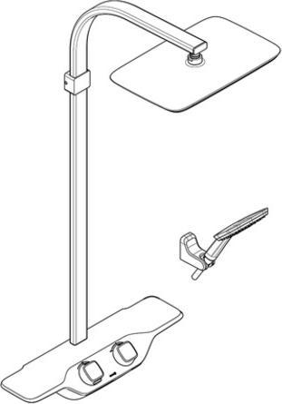Actual product image Kludi Thermostatic dual-shower system COCK Discovery DN 15 we/chr
