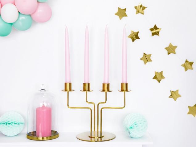 Actual product image Partydeco Stick Candles Pink, 24 cm