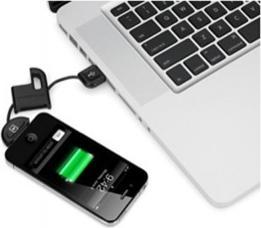 Actual product image Scosche flipSYNC II Keychain Charging/Sync Cable for iPad/ iPhone/ iPod Black (0.10 m, USB 2.0)