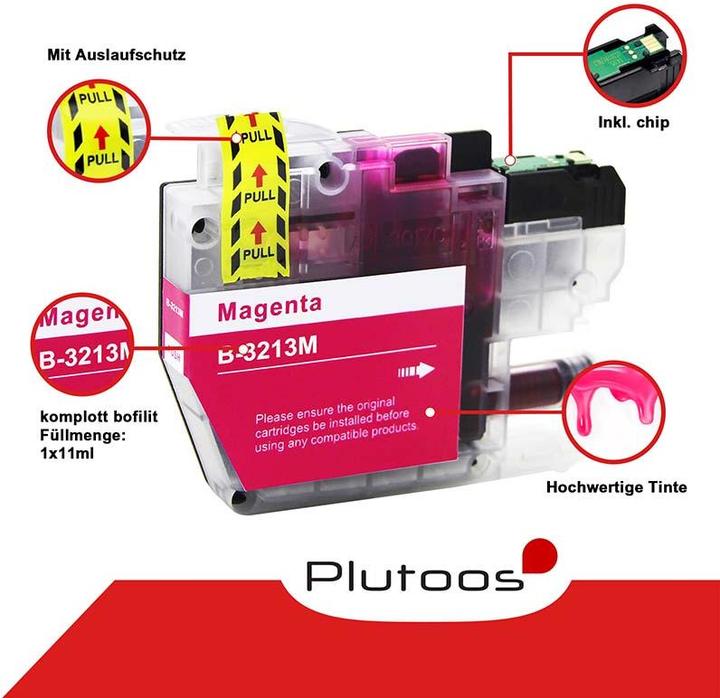 Image du produit Plutoos Brother LC-3213 Cartouches XXL compatibles, jeu de 4 couleurs (M, C, Y, CF)