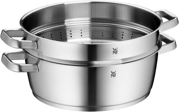 Produktbild WMF Bräter mit Dampfgareinsatz stahlgrau (Edelstahl, 28 x 20.20 cm)