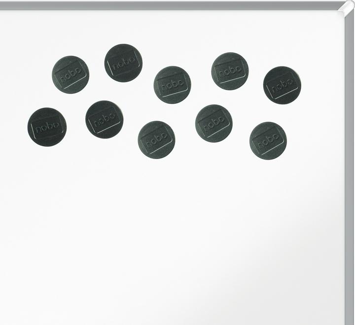 Actual product image Nobo Magnet round 32mm 1915298 black 10 pieces (10 x)