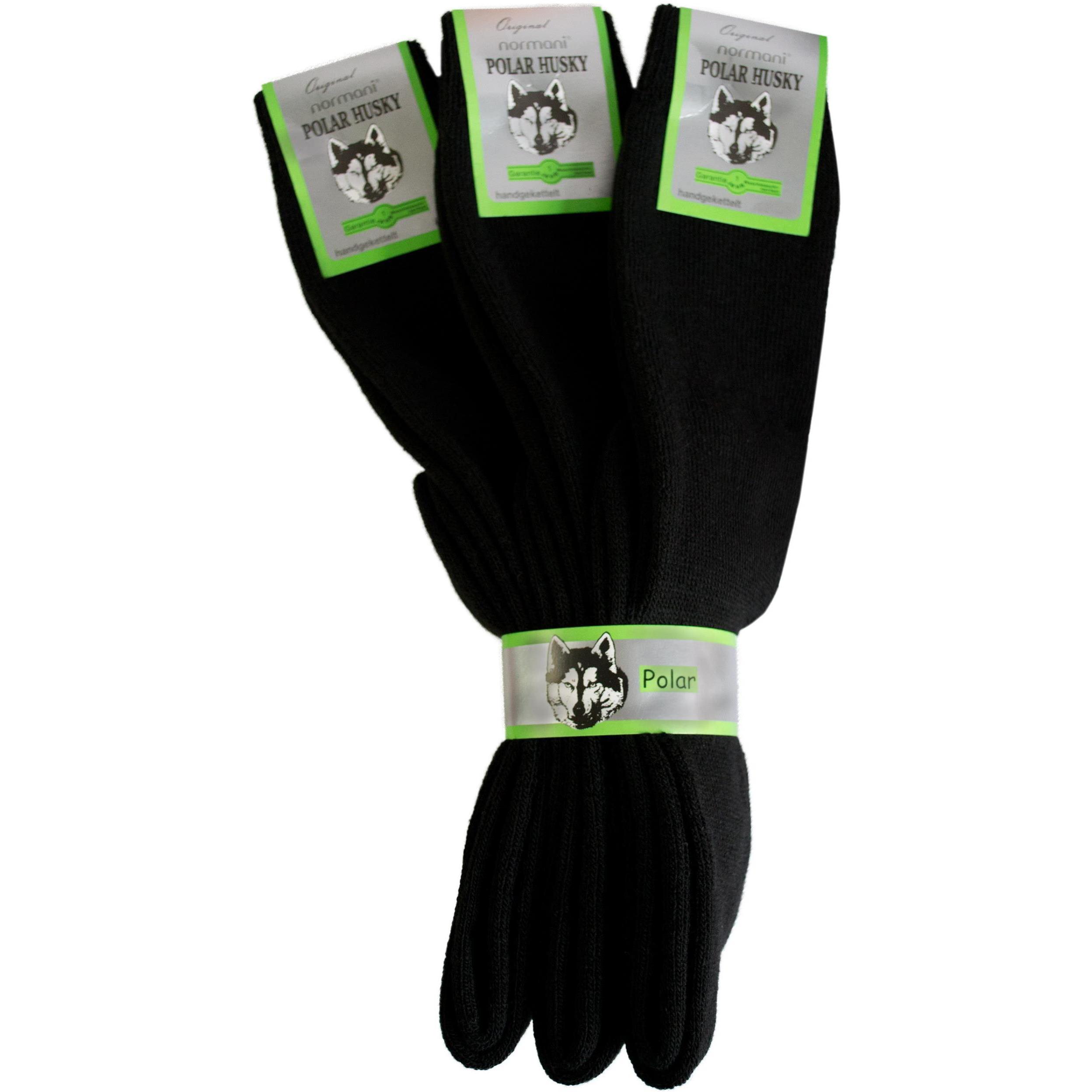 Thumbnail - Polar Husky, Herren, Socken, 3 Paar Vollfrottee-Winterkniestrümpfe, Schwarz, (3er Pack, 47 - 50)