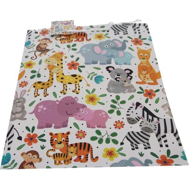 MICA Living, Geschenkverpackung, Geschenktasche Zootiere - ca. 26 x 32 x 12,5 cm (Geschenktüte, 1 x)