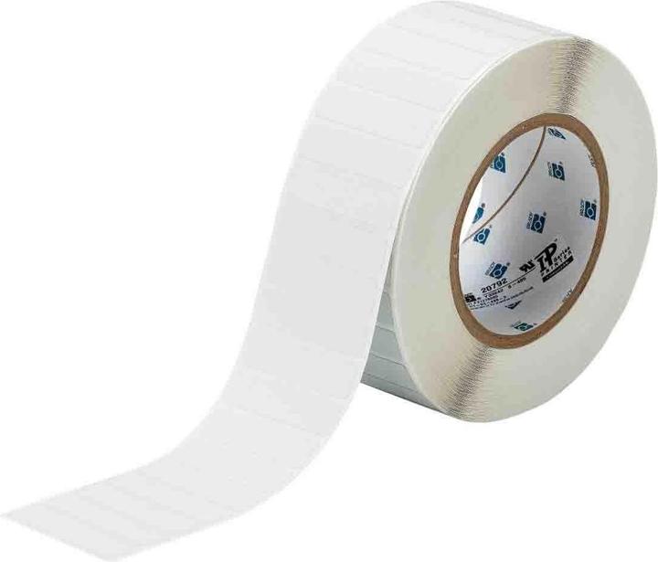 Actual product image Brady THT-53-7576-3, forgery-proof metallised polyester, silver, matt, 50.80 x 12.70 mm