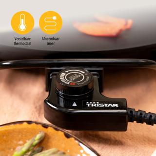 Actual product image Tristar Bakplaat Rond BP-2787 - Gourmet bakplaat - Cirkel Grill voor 4 personen - Met regelbare thermostaat (EU plug)