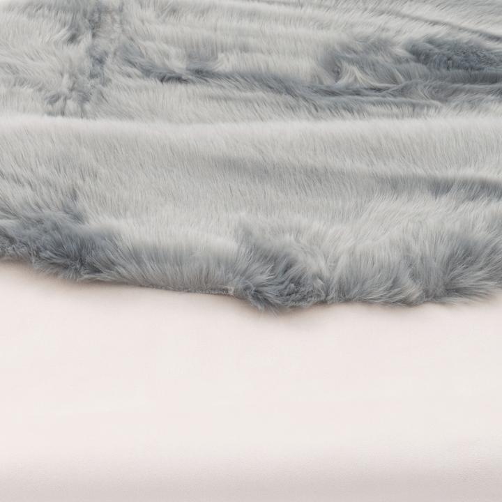 Actual product image Pergamon Luxury Super Soft Fur Rug Aspen Round Melted (Round)