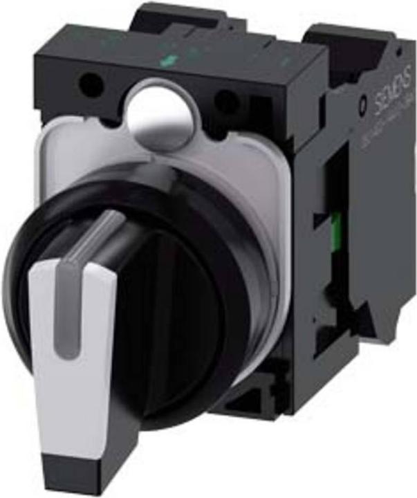 Produktbild Siemens Wahlschalter 3stuf tast Knebel Ř22mm 3SU1100-2BM60-3NA0