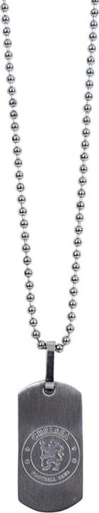 Chelsea FC Matt Erkennungsmarke und Kette Edelstahl (100% synthetisches Material)