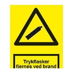 Ox-On, Sicherheitskennzeichnung, Trykflasker fjernes ved brand - A4 Plast 210mm x 297mm