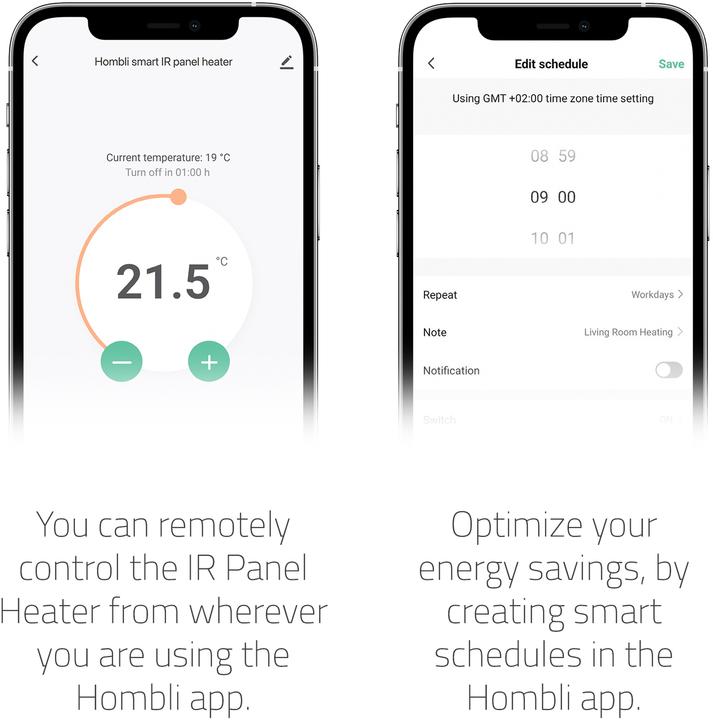 Actual product image Hombli Glass heating panel (600 W)