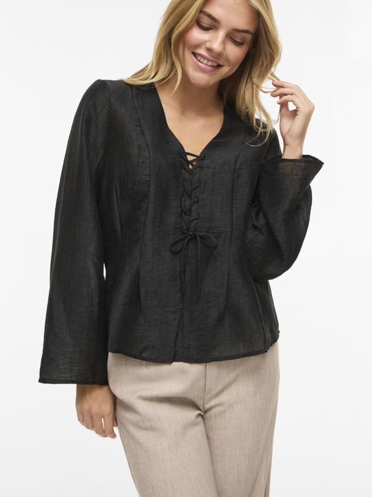 Immagine prodotto Vila VICINA V-Ausschnitt Oberteil mit langen Ärmeln (40)