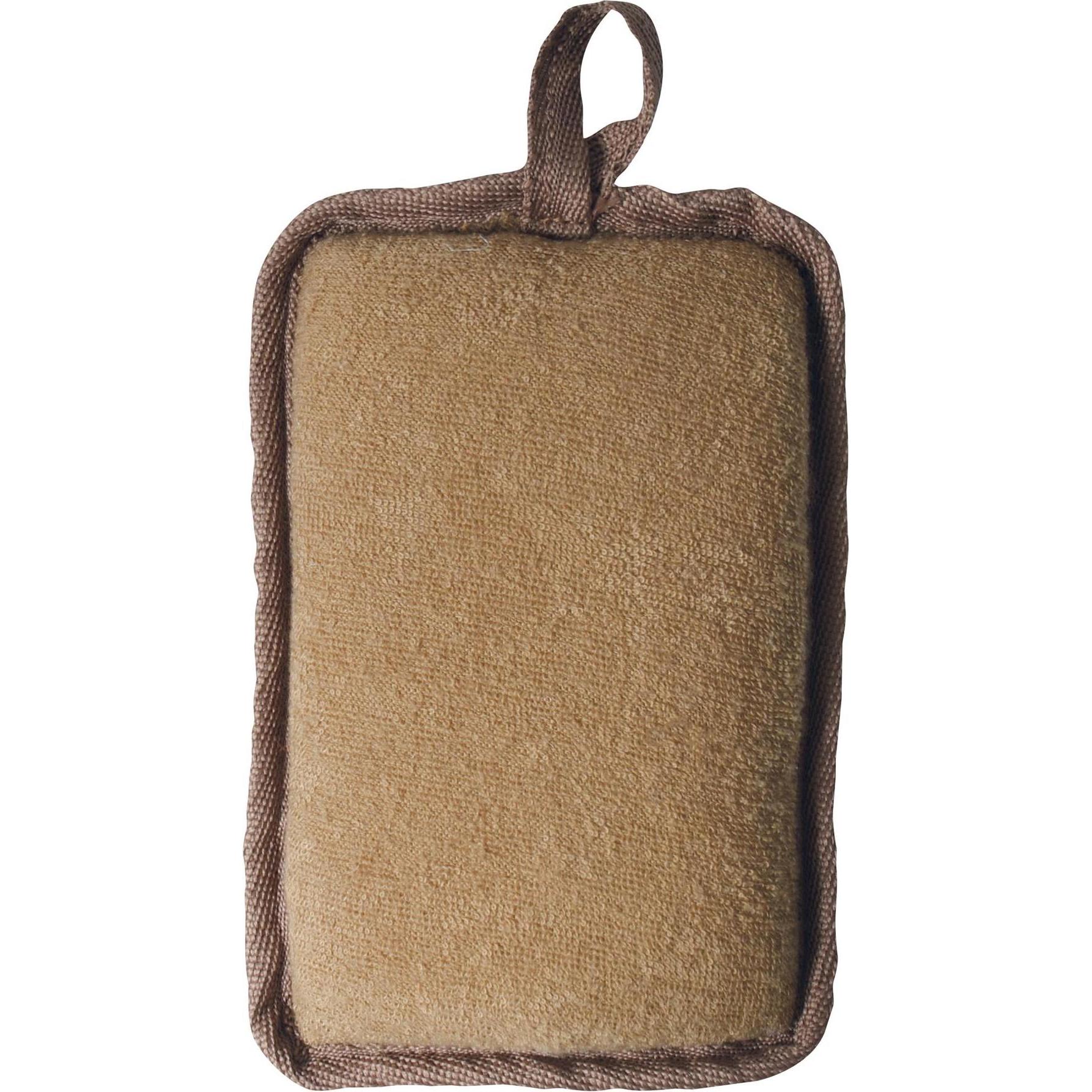 MSV, Badezubehör, Badeschwamm aus Jute 19 x 10 cm, Braun