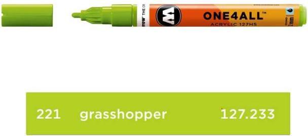 Produktbild Molotow Filzstift One4all 127HS grasshopper 221, Rundsze (Grün, 2 mm, 1 x)