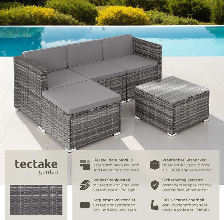 Image du produit tectake Salon en rotin Lignano