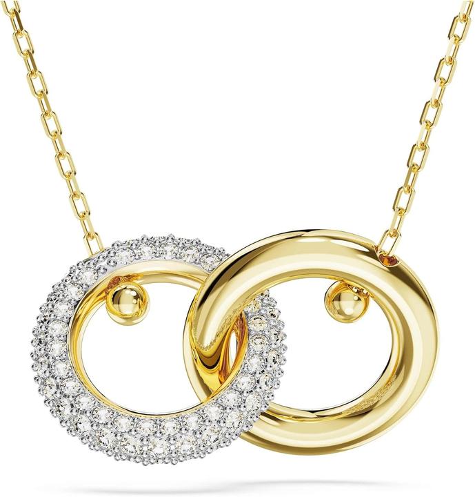 Actual product image Swarovski Dextera Necklace Intertwined Hoop White Gold (Swarovski Metal, 38 - 45 cm)