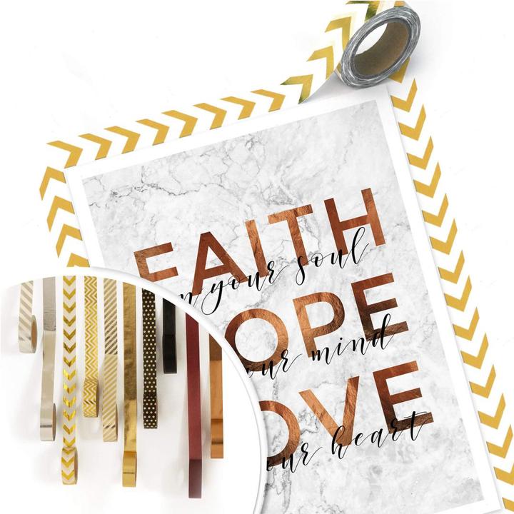 Immagine prodotto Trenddeko Copper Optics - Fede Speranza Amore (40 x 50 cm)